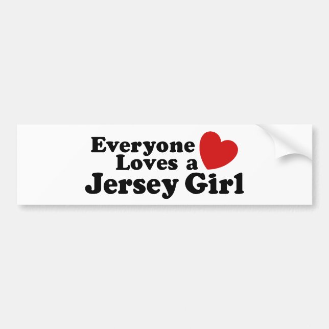 Pegatina Para Coche Chica de Jersey (Frente)