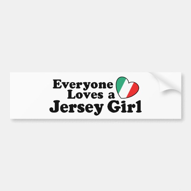 Pegatina Para Coche Chica de Jersey (Frente)