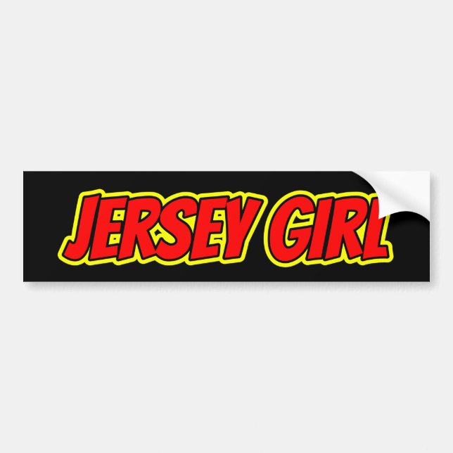 Pegatina Para Coche Chica de Jersey de Comic Rojo y Amarillo (Frente)