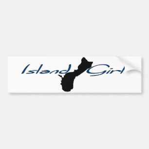 Pegatina Para Coche Chica de la isla - Guam