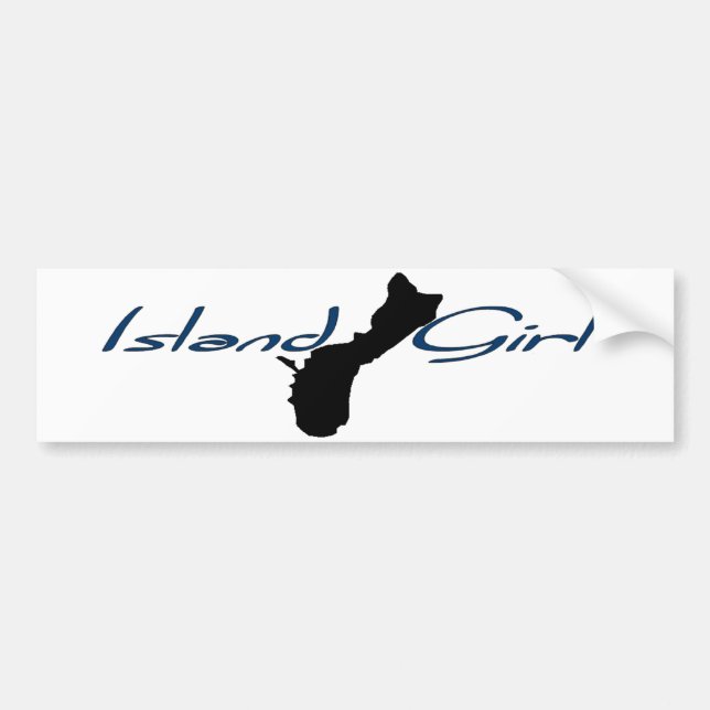 Pegatina Para Coche Chica de la isla - Guam (Frente)