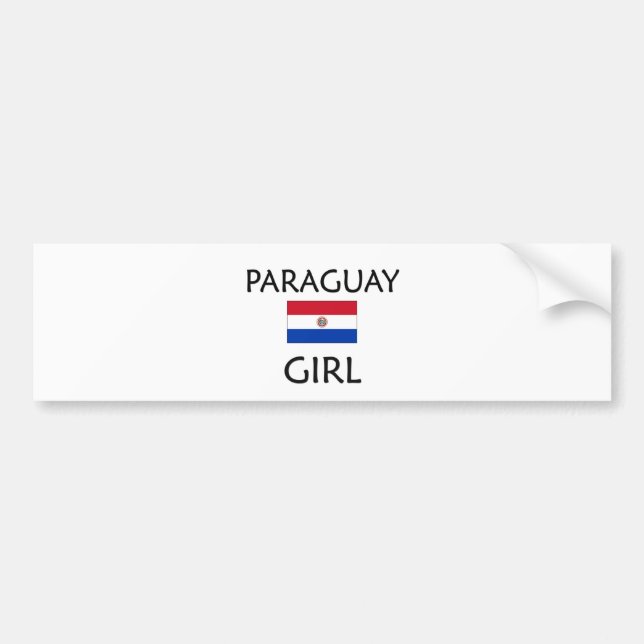 PEGATINA PARA COCHE CHICA DE PARAGUAY (Frente)