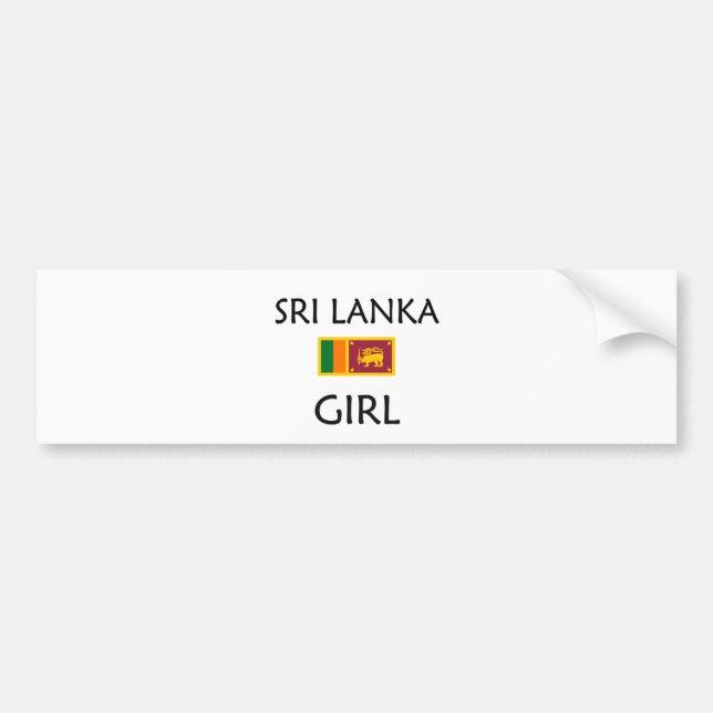 PEGATINA PARA COCHE CHICA DE SRI LANKA (Frente)