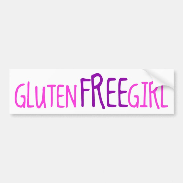 Pegatina Para Coche Chica libre de gluten (Frente)
