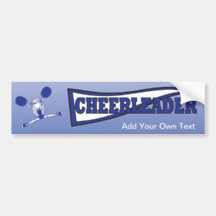 Pegatina Para Coche Chica Silhouette, animadora azul oscuro