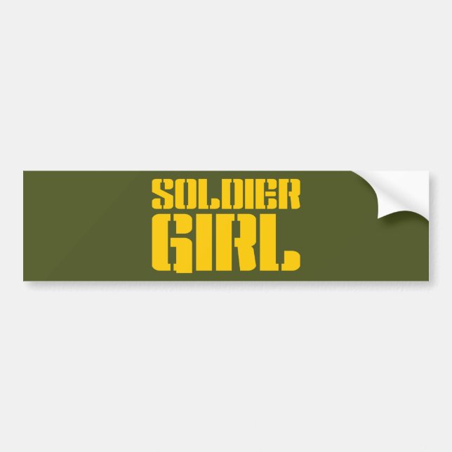 PEGATINA PARA COCHE CHICA SOLDIER (Frente)