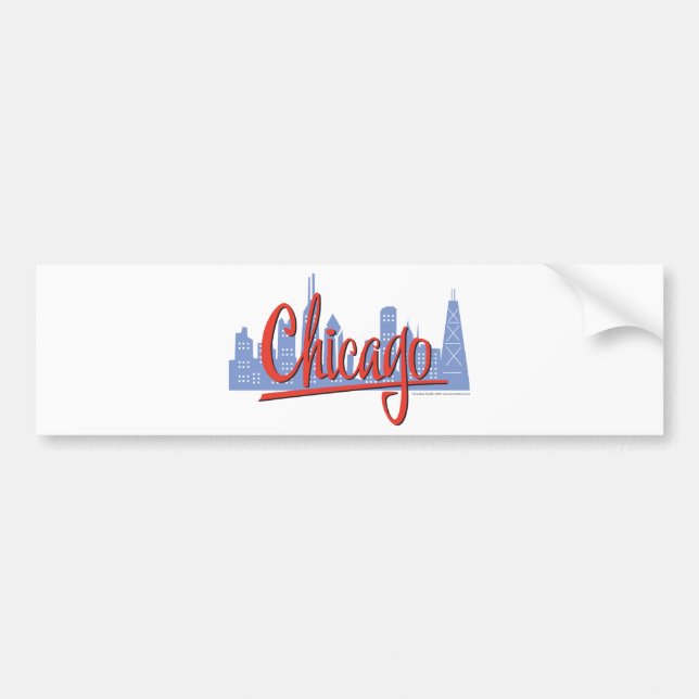 PEGATINA PARA COCHE CHICAGO-RED (Frente)