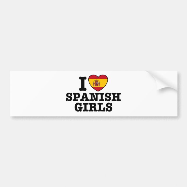 Pegatina Para Coche Chicas de España (Frente)