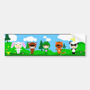 Pegatina Para Coche Chicas del amor de Kigurumi