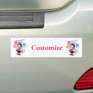 Pegatina Para Coche Chick Thunder_Cove, todo estadounidense