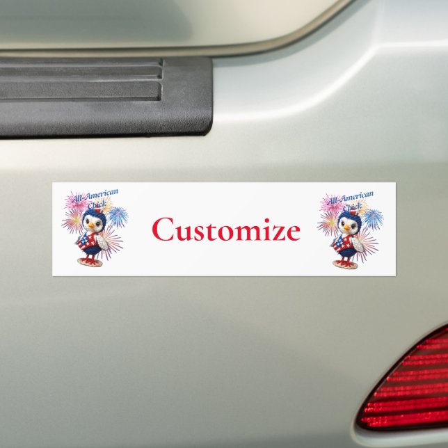 Pegatina Para Coche Chick Thunder_Cove, todo estadounidense (en coche)