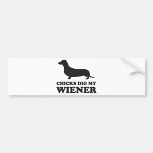 Pegatina Para Coche Chicks Dig My Wiener