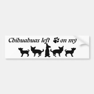 Pegatina Para Coche Chihuahuas dejó a Paw imprimiendo la cita del perr