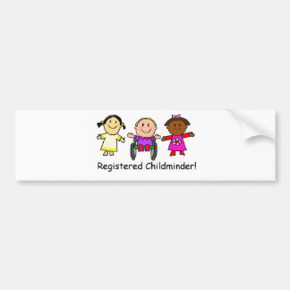 Pegatina Para Coche Childminder registrado