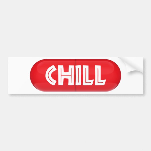 Pegatina Para Coche Chill Pill (Frente)