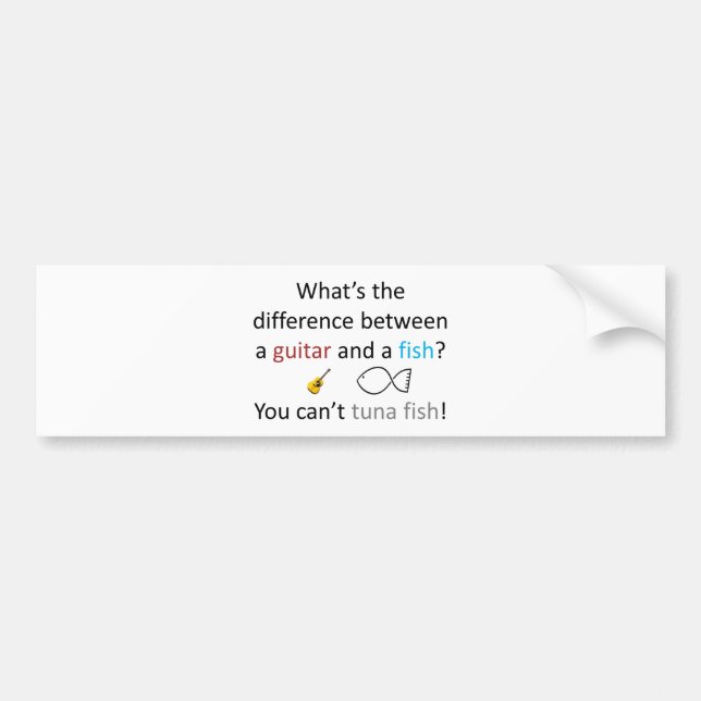 Pegatina Para Coche Chiste de los pescados de atún (Frente)