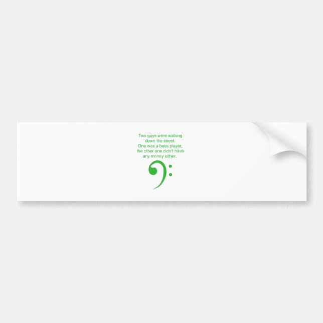 Pegatina Para Coche Chiste del bajista (Frente)