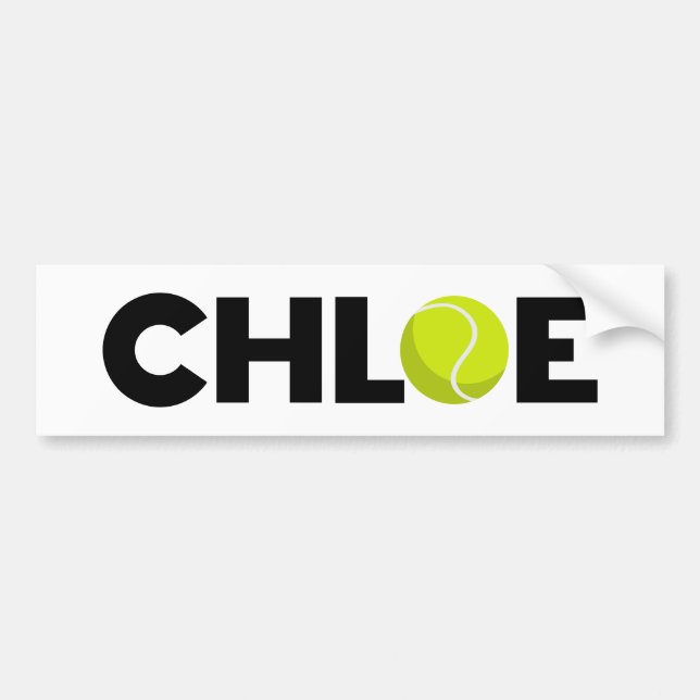 Pegatina Para Coche Chloe Tennis Bumper Sticker (Frente)