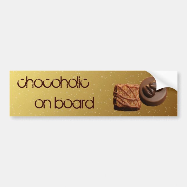 Pegatina Para Coche chocoholic a bordo (Frente)