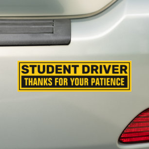 Pegatina Para Coche Chofer Estudiantil Gracias Por Su Paciencia