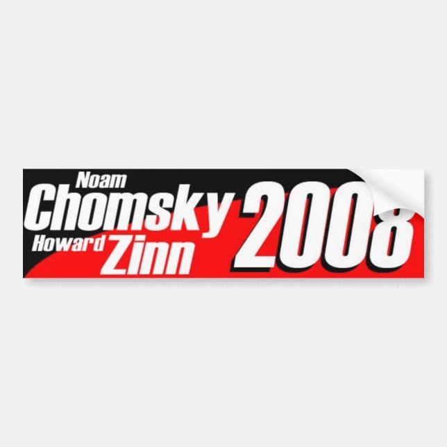 Pegatina Para Coche Chomsky \ Zinn 2008 (Frente)