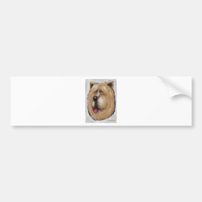 Pegatina Para Coche Chow Chow (Frente)