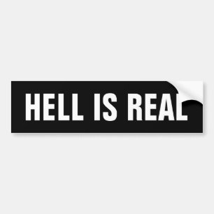 PEGATINA PARA COCHE CHRISTIAN BUMPING STICKERS, EL INFIERNO ES REAL