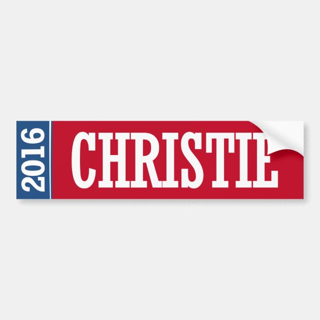 PEGATINA PARA COCHE CHRISTIE 2016 (Frente)