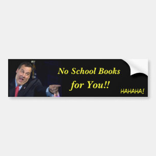 Pegatina Para Coche Christie-Ningunos libros de escuela