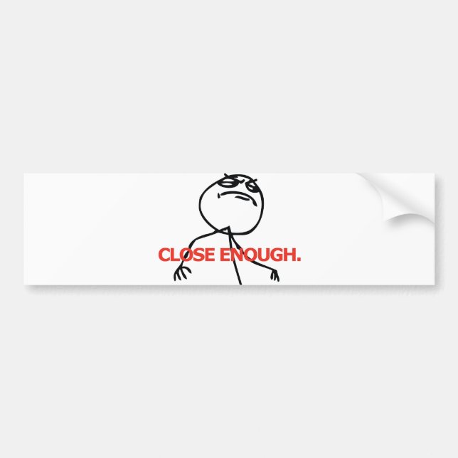 Pegatina Para Coche Cierre bastantes (Frente)