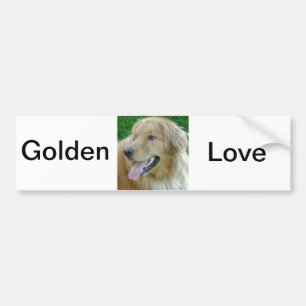 Pegatina Para Coche Cierre de Golden Retriever