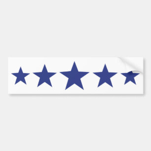 Pegatina Para Coche cinco estrellas azules