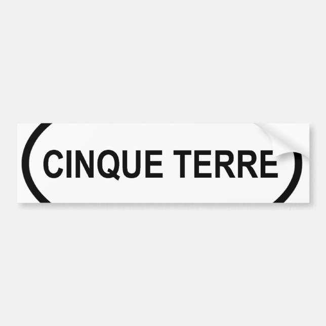Pegatina Para Coche Cinque Terre Bumper Sticker (Frente)