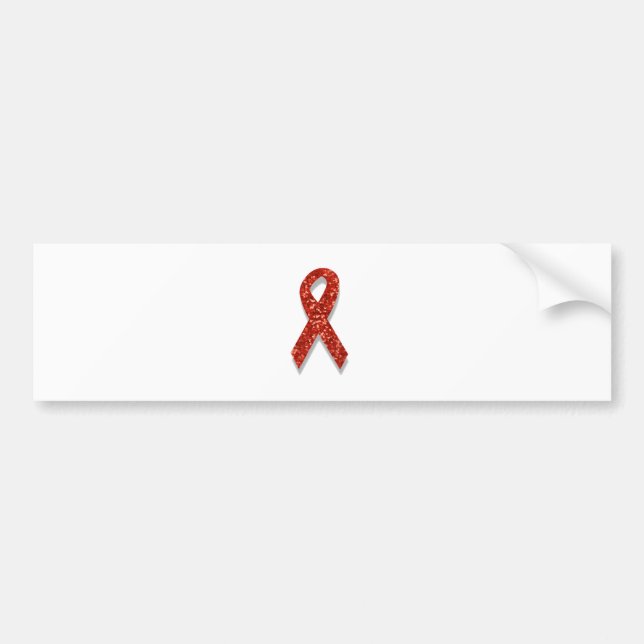 Pegatina Para Coche cinta roja purpurina (Frente)