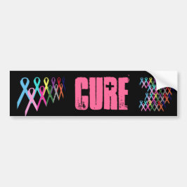 Pegatina Para Coche Cintas de sensibilización Cure Bumper Sticker