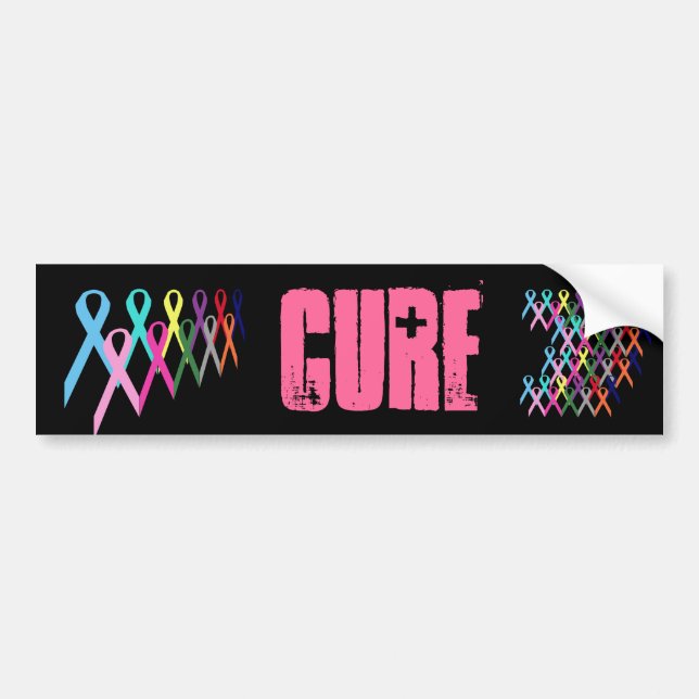 Pegatina Para Coche Cintas de sensibilización Cure Bumper Sticker (Frente)