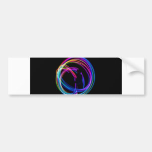 Pegatina Para Coche círculo de arco iris neón
