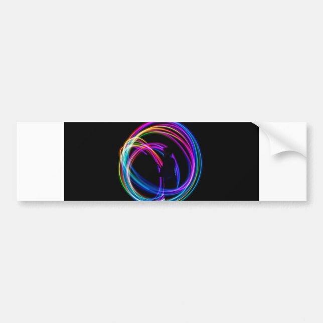 Pegatina Para Coche círculo de arco iris neón (Frente)