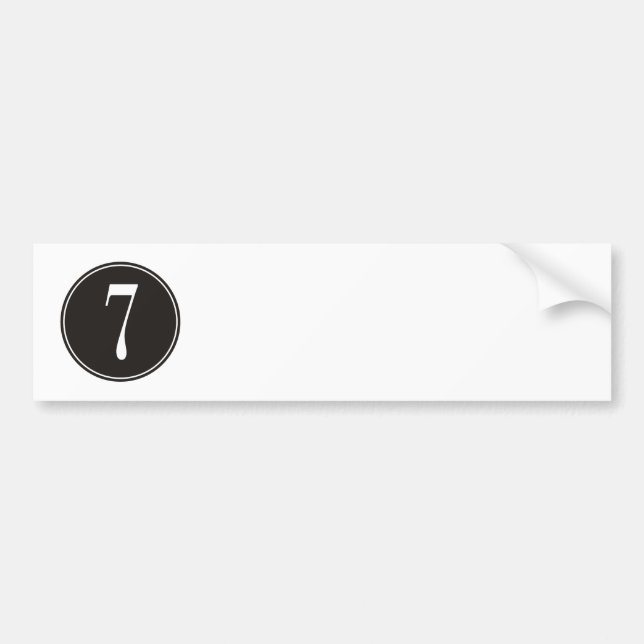 Pegatina Para Coche Círculo negro #7 (Frente)