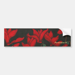 Pegatina Para Coche Círculo rojo vivo en un fondo negro oscuro