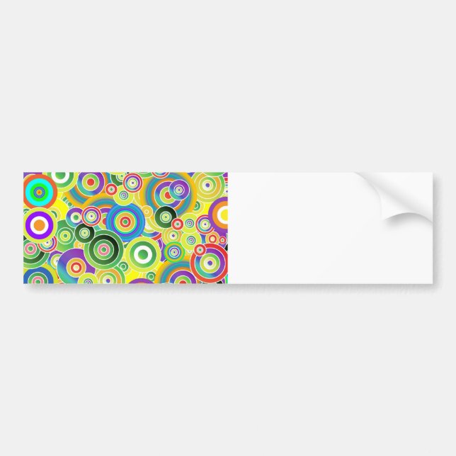 Pegatina Para Coche Círculos de colores (Frente)