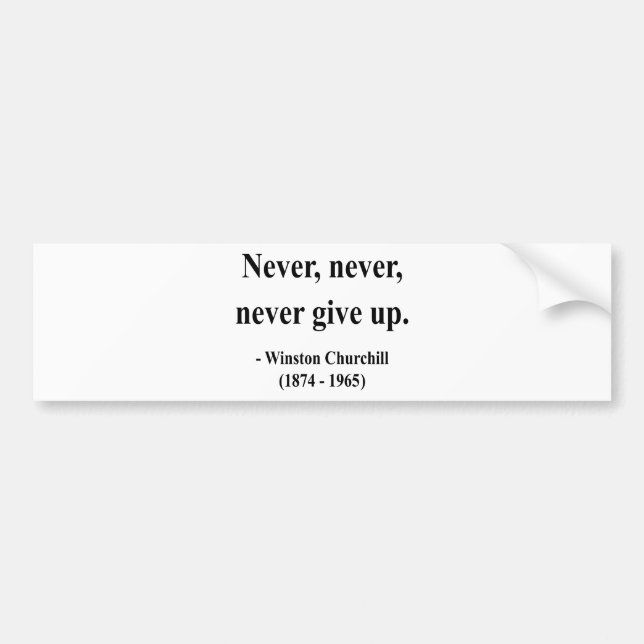 Pegatina Para Coche Cita 1a de Winston Churchill (Frente)