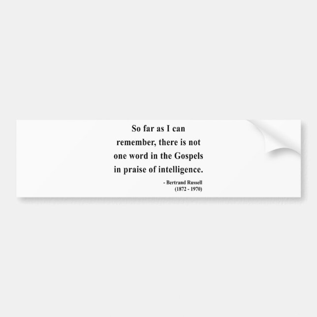 Pegatina Para Coche Cita 2a de Bertrand Russell (Frente)