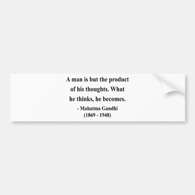 Pegatina Para Coche Cita 8a de Gandhi (Frente)