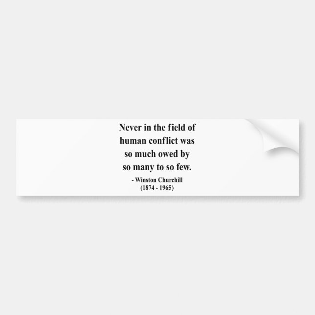 Pegatina Para Coche Cita 8a de Winston Churchill (Frente)