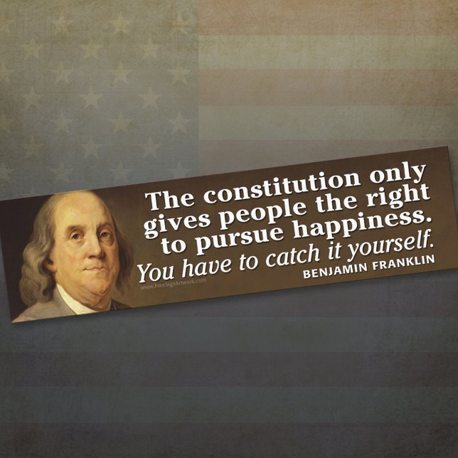 Pegatina Para Coche Cita de Ben Franklin sobre la Constitución (Subido por el creador)