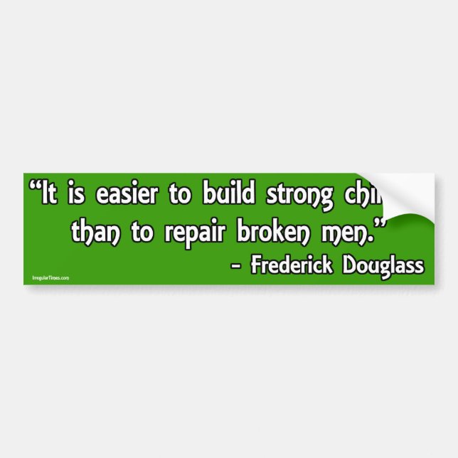Pegatina Para Coche Cita de Frederick Douglass en niños y hombres (Frente)