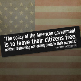 Pegatina Para Coche Cita de Jefferson: La política del gobierno estado