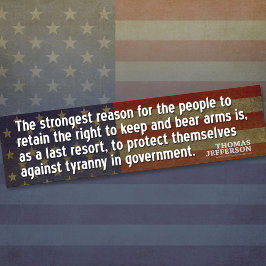 Pegatina Para Coche Cita de Jefferson: La razón más fuerte para...