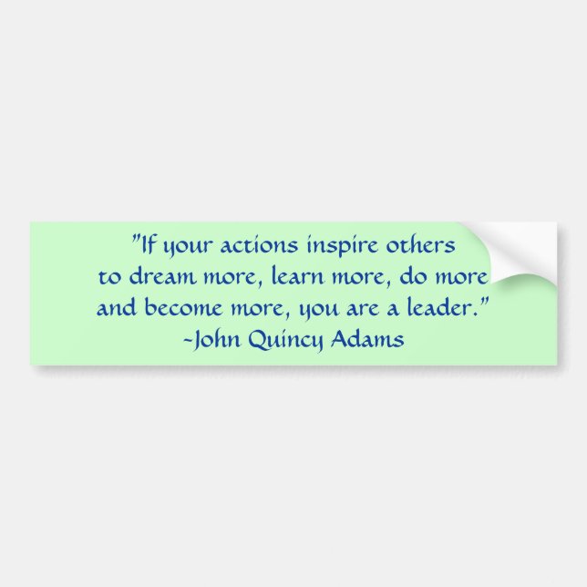 Pegatina Para Coche Cita de la dirección de John Quincy Adams (Frente)